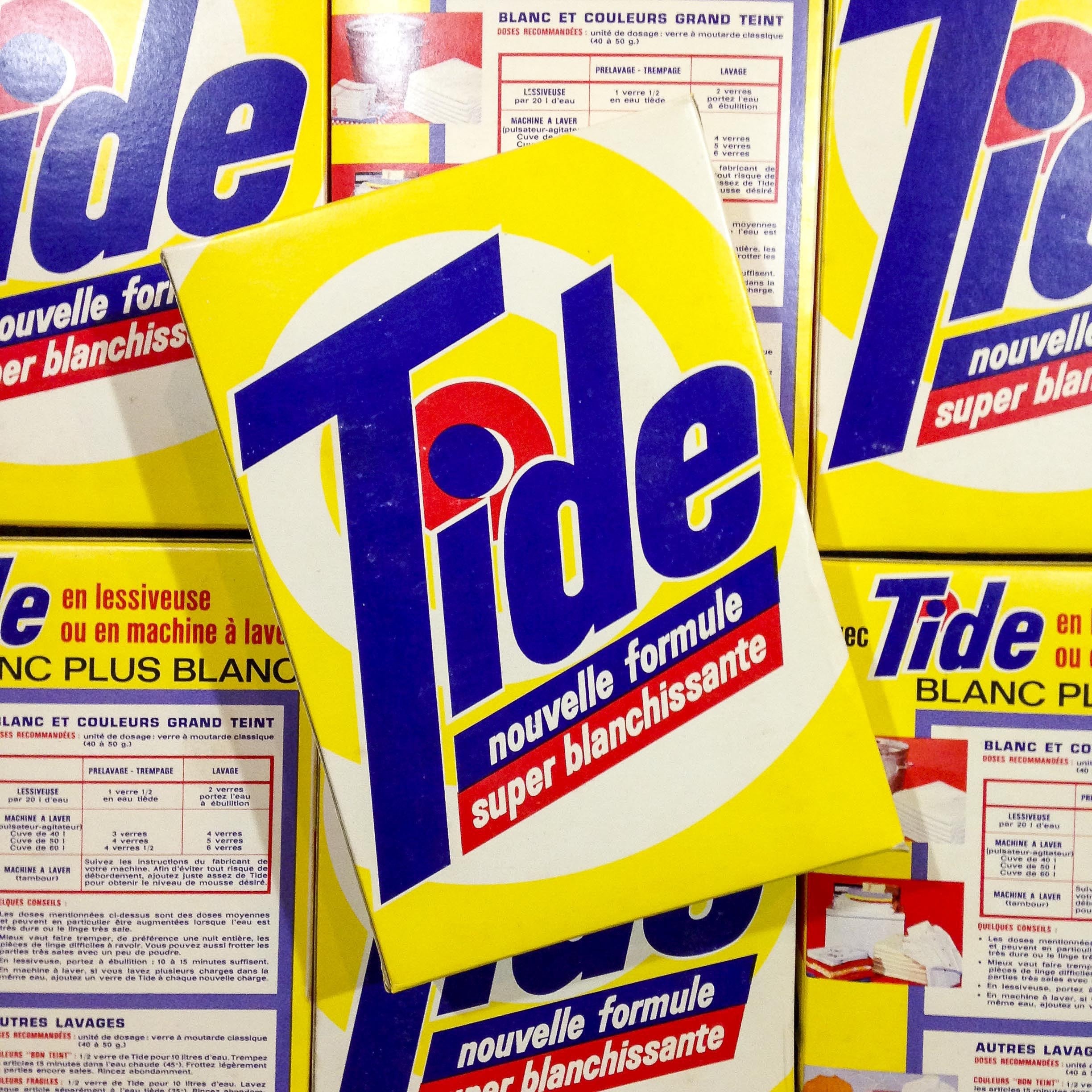 paquet lessive tide ancien vintage carton épicerie 1950
