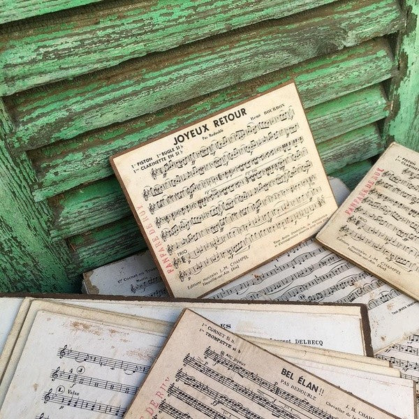 partition de fanfare orchestre concert vintage papier carton 1930 1940 ancien ancienne vintage