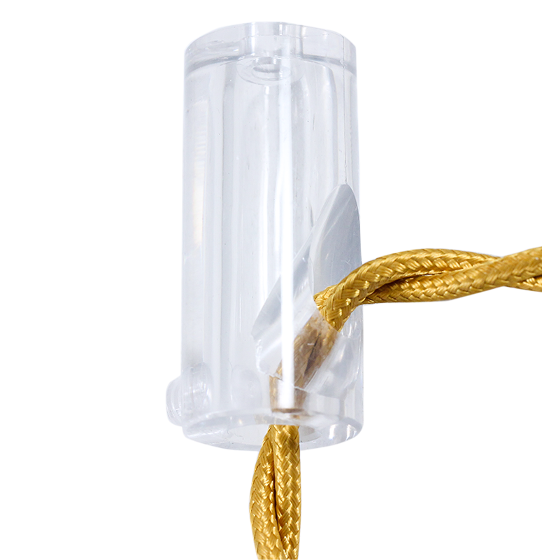 passage cable transparent angle droit ancien vintage quincaillerie électricité direction support