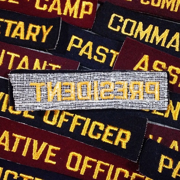 patch américain militaire grade ancien vintage broderie atelier thermocollant 1970
