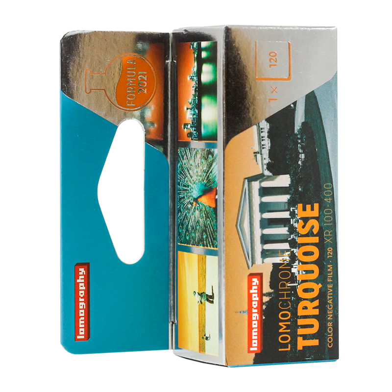 lomography lomochrome turquoise 100 400 XR 120 couleur négatif argentique moyen format