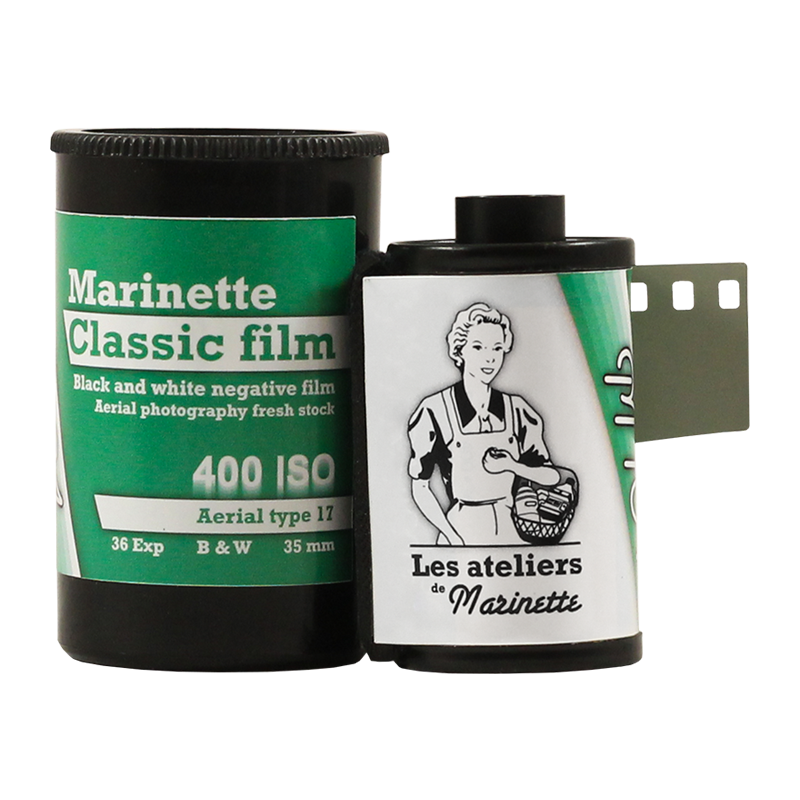 Marinette Classic Film M104 Pellicule Svema Astrum Type 17 Tasma aerial 400 iso noir et blanc haute vitesse exemple