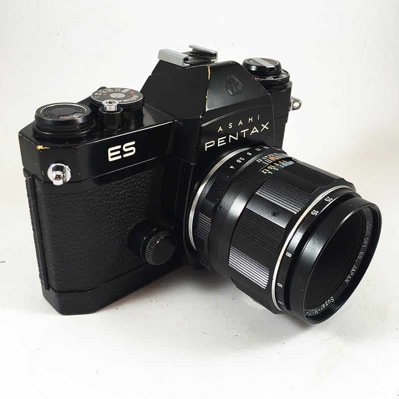 pentax ES noir pentax asahi electronic smc macro takumar 50mm f4 4 reflex argentique ancien asahi 35mm 135 appareil photo