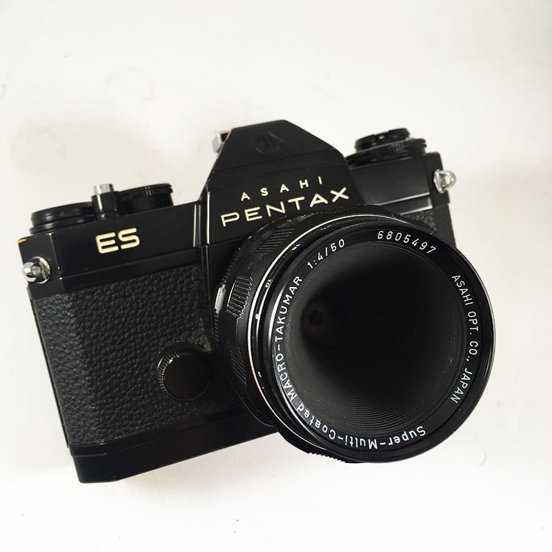 pentax ES noir pentax asahi electronic smc macro takumar 50mm f4 4 reflex argentique ancien asahi 35mm 135 appareil photo