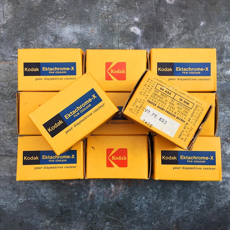 kodak ektachrome EX 64 diapo diapositive e6 35mm 36 poses argentique pellicule film périmé vintage 1975