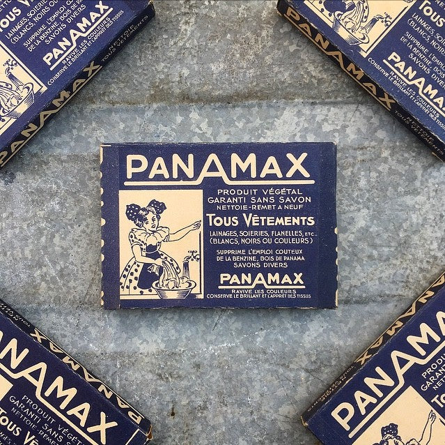 petit paquet de lessive panamax bleu ancien 1940 vintage stock épicerie ancienne