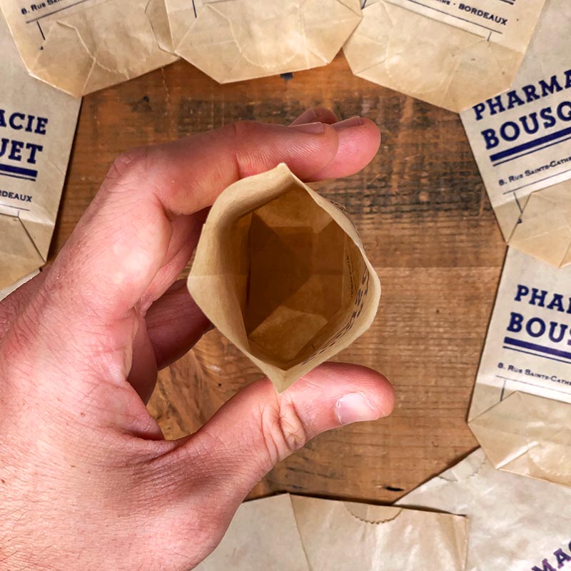 petit sachet ancien soufflet pharmacie bousquet bordeaux petite taille 1950