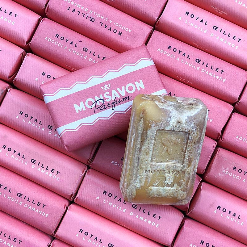 savon monsavon royal oeillet 1960 petit emballé papier savons anciens