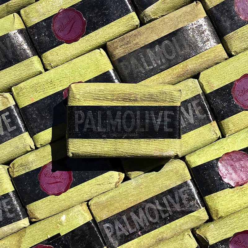 savon palmolive olive épicerie vert 1960 petit emballé papier savons anciens