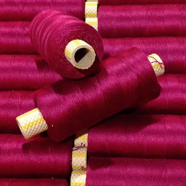 magenta bobine fil cotton ancien vintage mercerie 1990