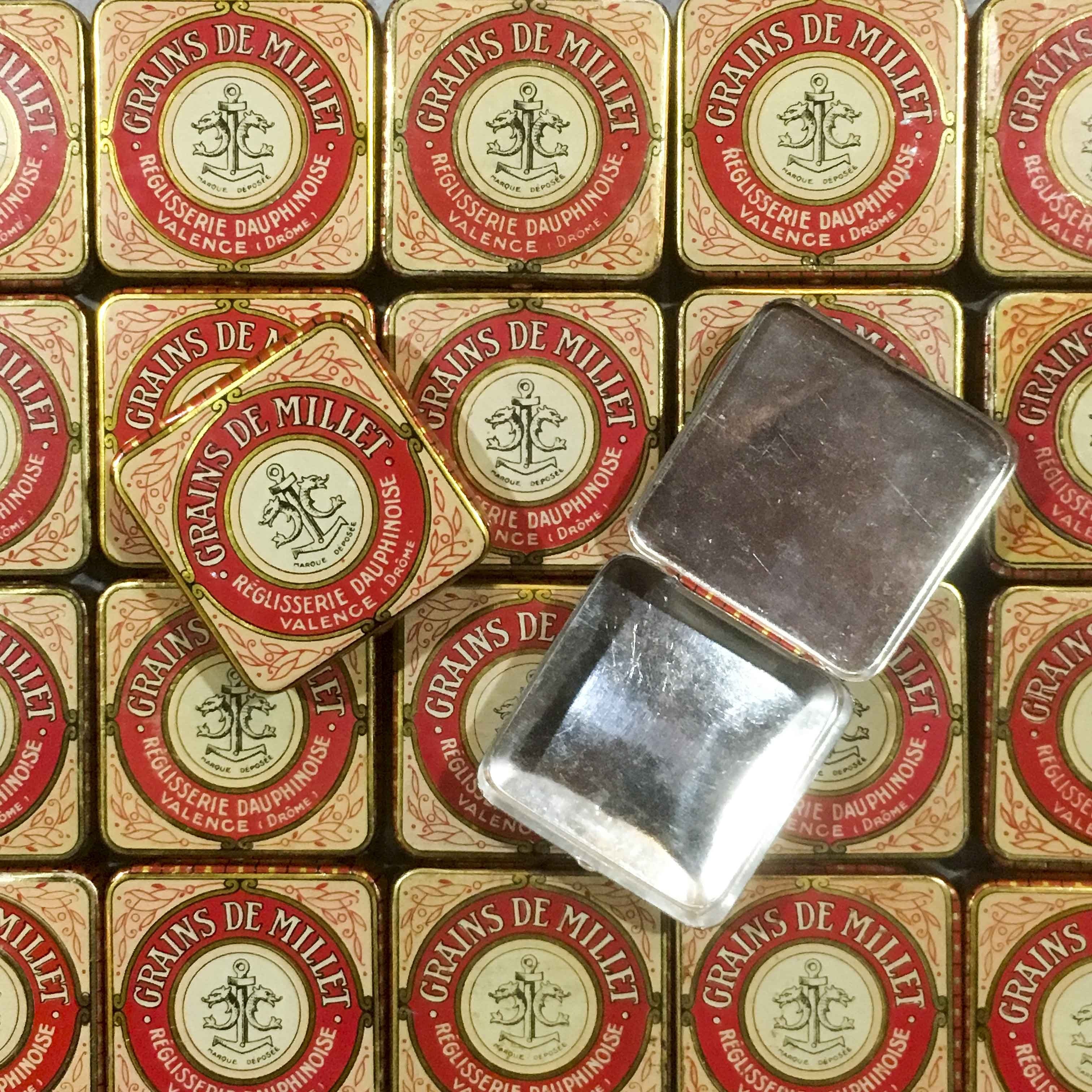 petite boite métal ancien vintage réglisse réglisserie pharmacie 1920
