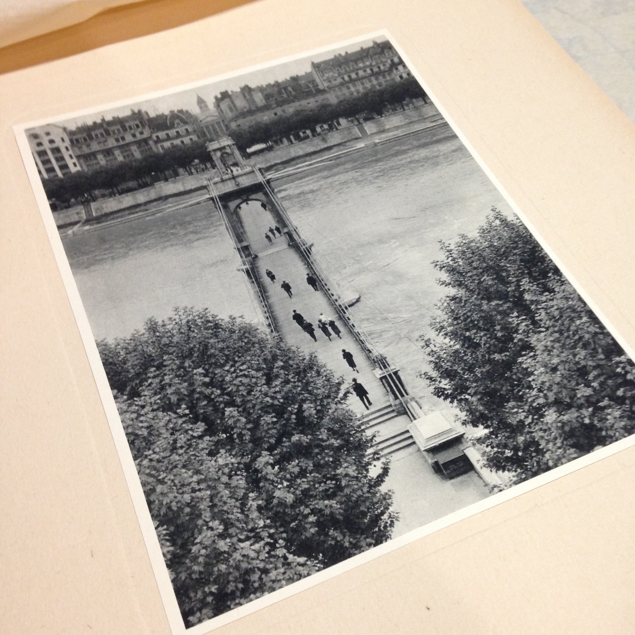 Footbridge Photo Blanc & Demilly College 1930