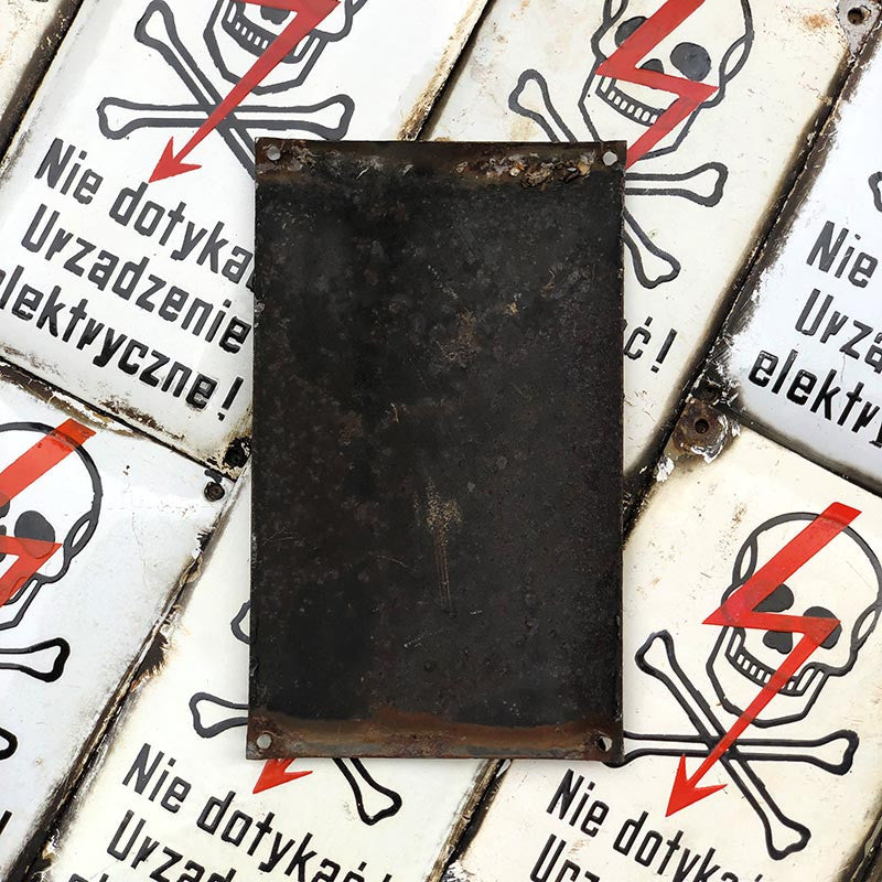 Plaque Emaillée Danger de Mort 1950