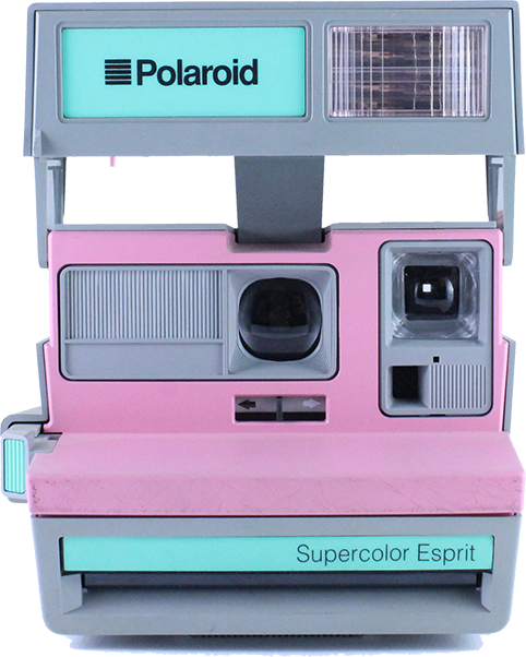 polaroid vintage 1980 esprit supercolor rose gris vert photo instantanée