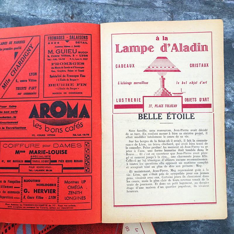 Programme de Cinema Theatre Ancien Lyon Vintage Athénée Rouge 1938 1939 1940