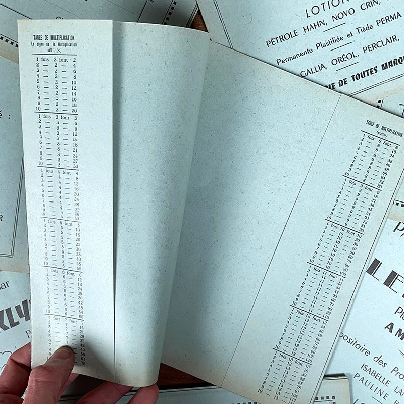 protège cahier ancien super klynol parfumerie ancienne amboise 1950 1960