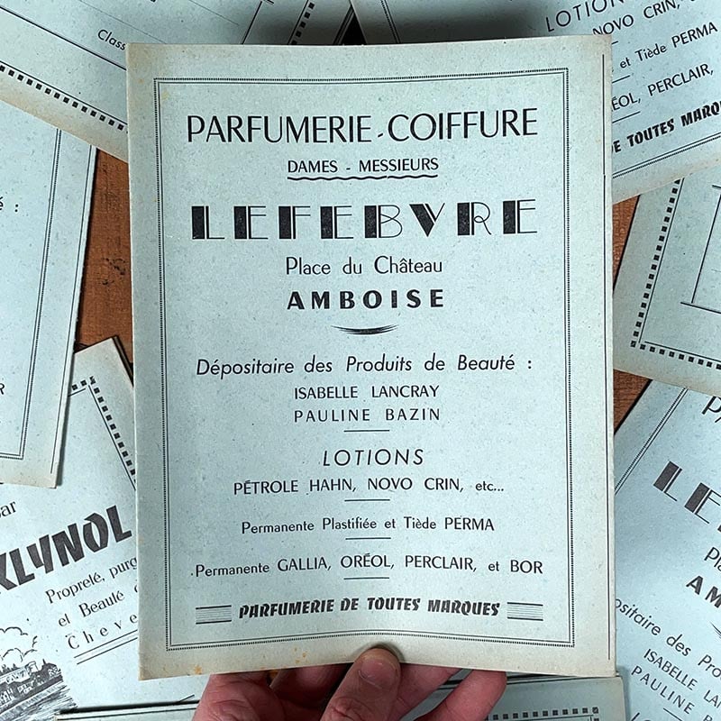 protège cahier ancien super klynol parfumerie ancienne amboise 1950 1960