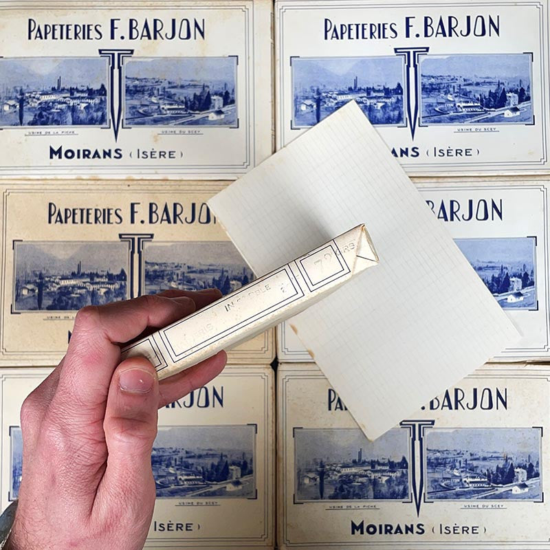 papier ancien ramette bloc ligne 20,5cm barjon moirans 72gr ancien vintage école 1930 1940