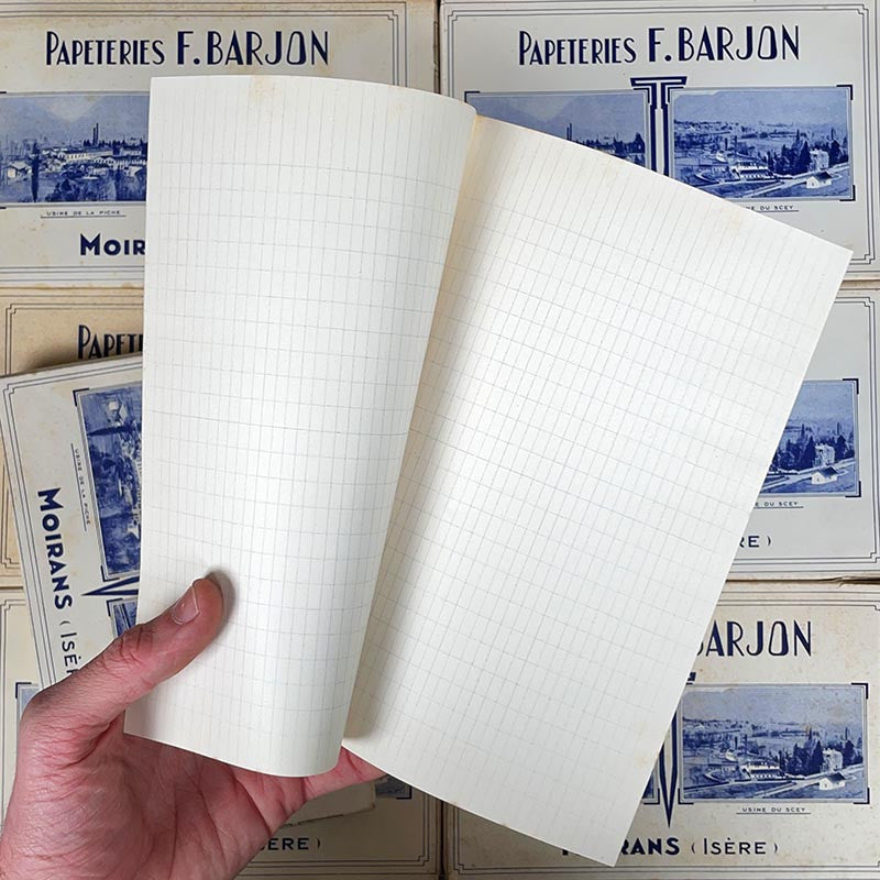 papier ancien ramette bloc ligne 20,5cm barjon moirans 72gr ancien vintage école 1930 1940
