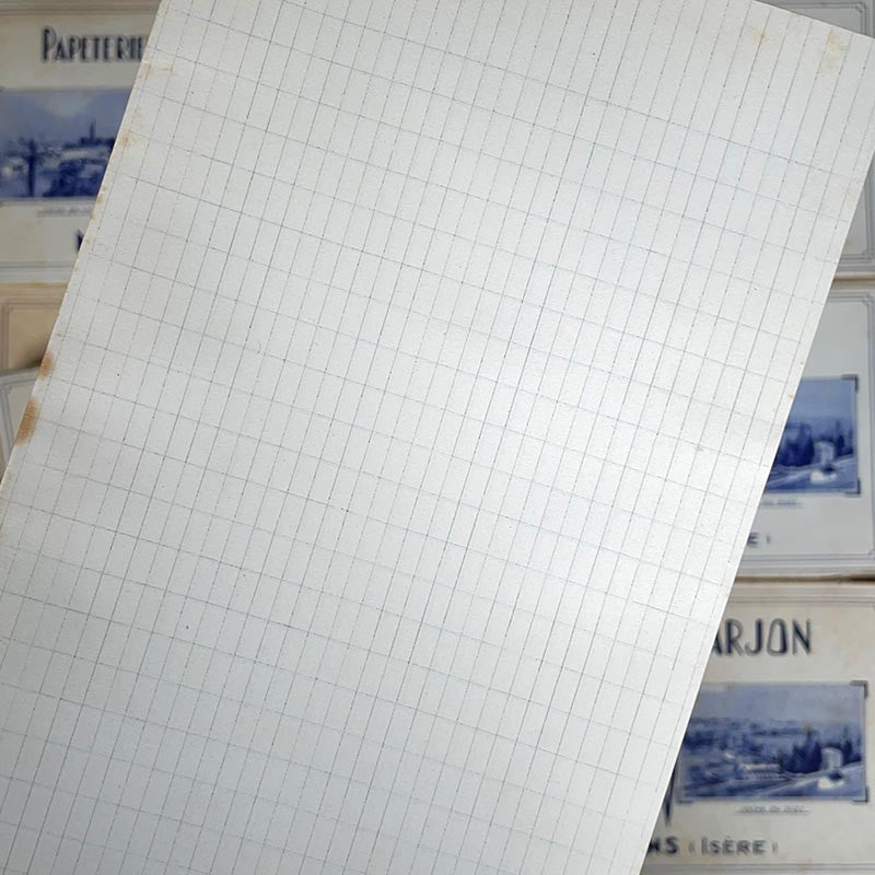 papier ancien ramette bloc ligne 20,5cm barjon moirans 72gr ancien vintage école 1930 1940