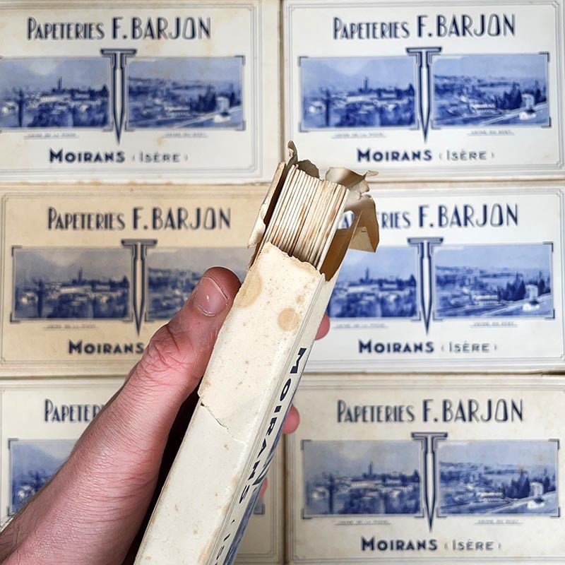 papier ancien ramette bloc ligne 20,5cm barjon moirans 72gr ancien vintage école 1930 1940
