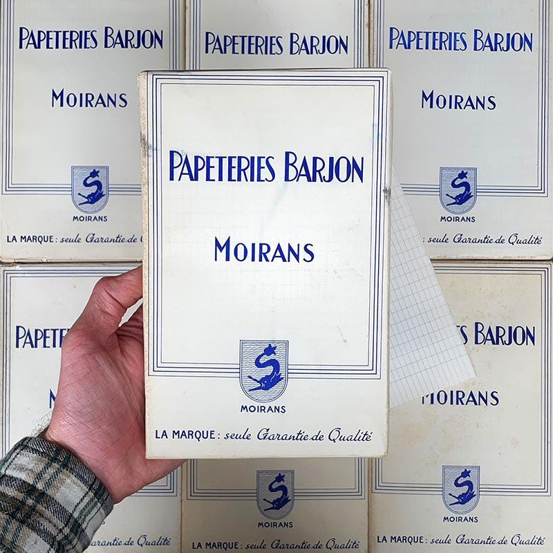 papier ancien ramette bloc ligne 20,5cm barjon moirans 64gr ancien vintage école 1960 1950