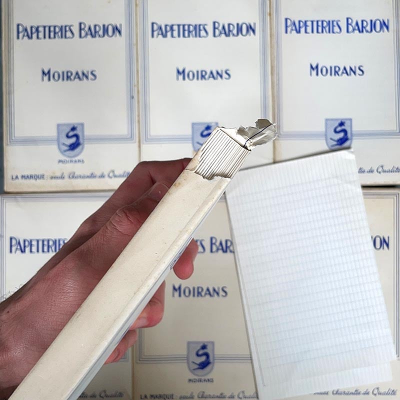 papier ancien ramette bloc ligne 20,5cm barjon moirans 64gr ancien vintage école 1960 1950