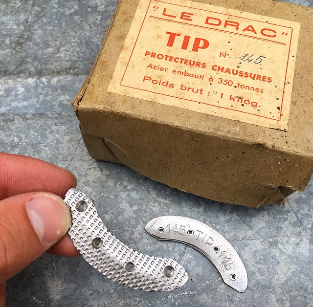 renfort protecteur tip 145 chaussure botte métal métallique croissant pointe talon