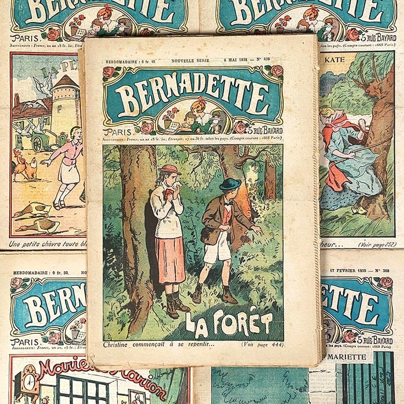 journal revue magazine bernadette fille ancien vintage illustration exemplaire numéro 1930 1938