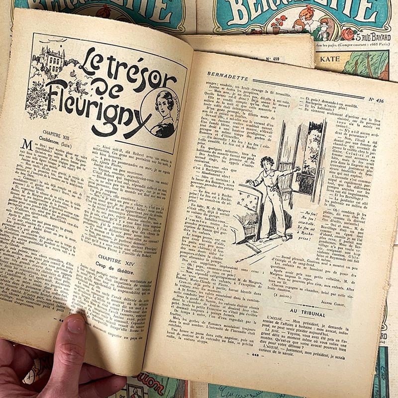 journal revue magazine bernadette fille ancien vintage illustration exemplaire numéro 1930 1938