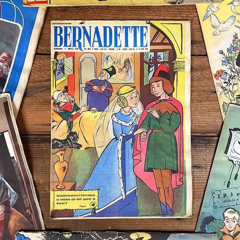journal revue magazine bernadette fille ancien vintage illustration exemplaire numéro 1958 1963 1950 1960