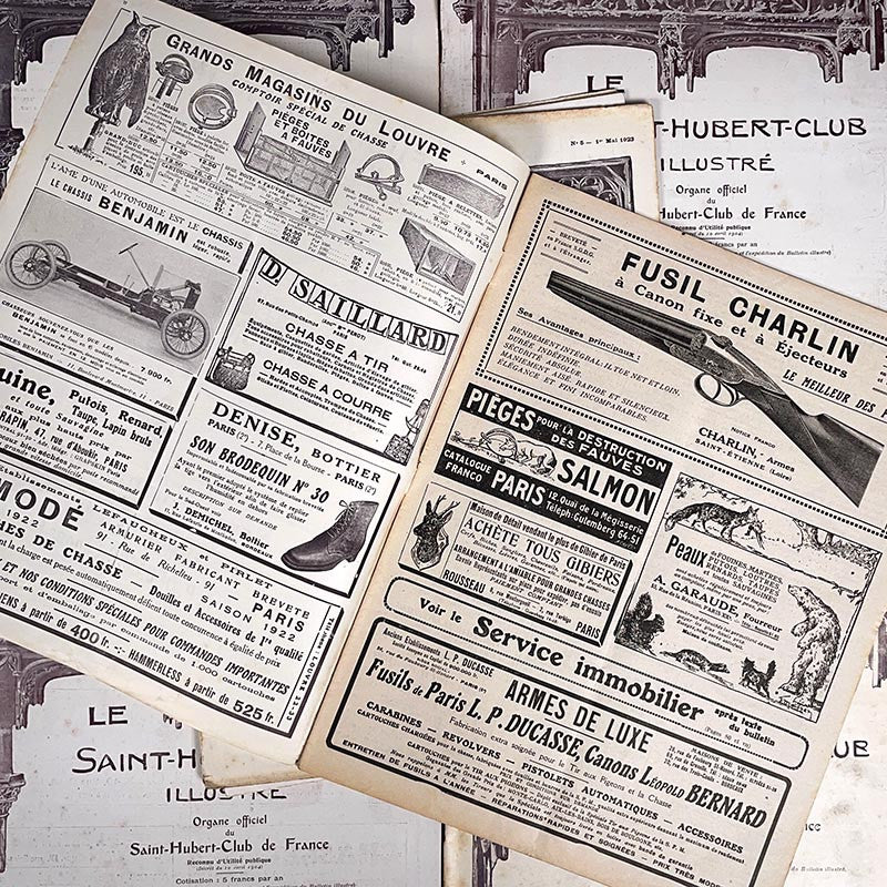 journal revue magazine le saint hubert club illustré chasse pêche ancien vintage illustration exemplaire numéro 1910 1920