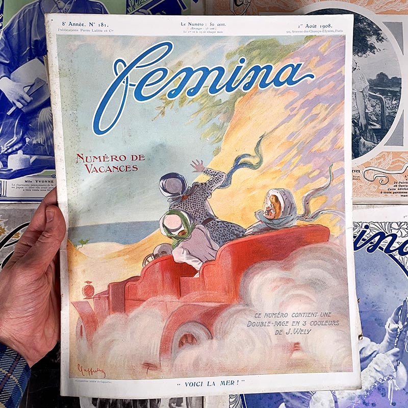 journal revue magazine femina femme 1901 1908 1900 mode ancien vintage illustration exemplaire numéro