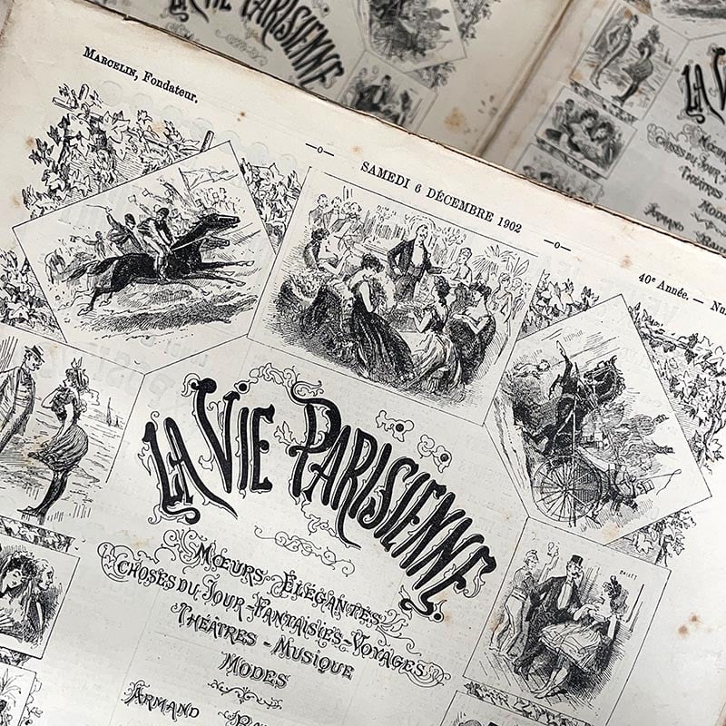 journal revue magazine la vie parisienne 1890 1900 mode ancien vintage illustration exemplaire numéro