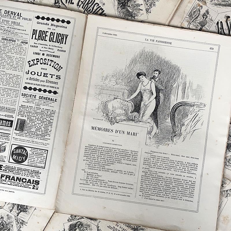 journal revue magazine la vie parisienne 1890 1900 mode ancien vintage illustration exemplaire numéro