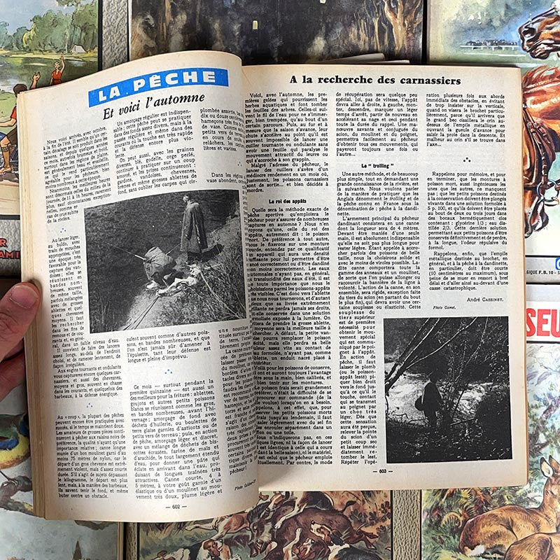 journal revue magazine le chasseur français chasse peche ancien vintage illustration exemplaire numéro 1940 1950 1960