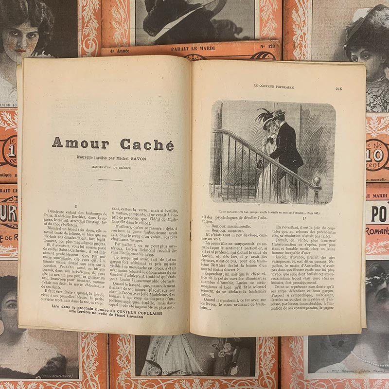 journal revue magazine le conteur populaire mode ancien vintage papier illustré illustration exemplaire numéro 1905 1900 1910