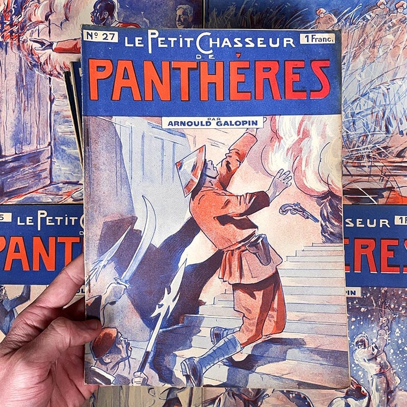 journal revue magazine le petit chasseur de panthères arnould galopin ancien vintage illustration exemplaire numéro 1928 1929