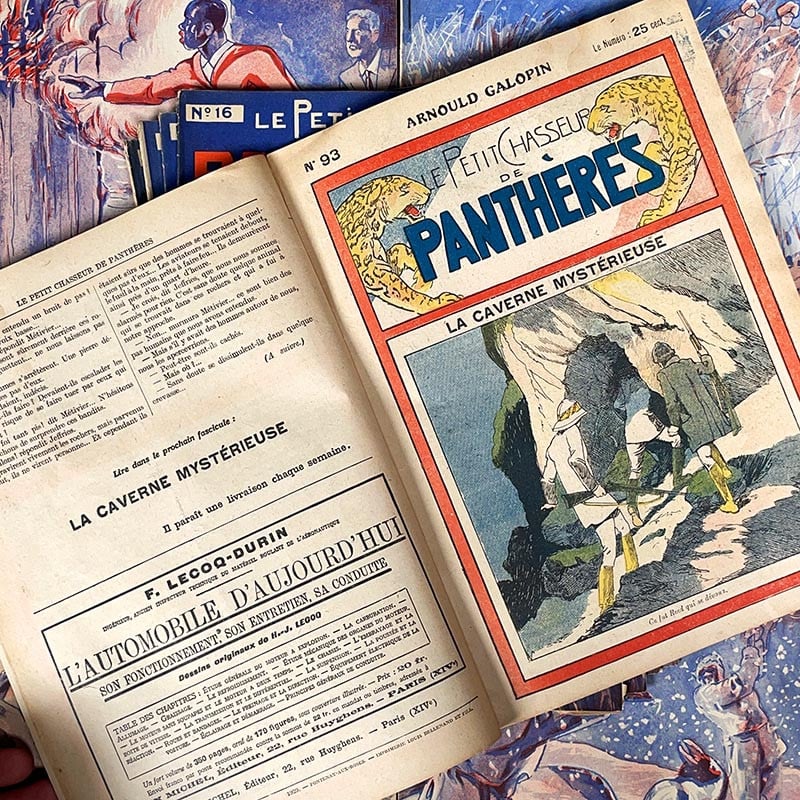 journal revue magazine le petit chasseur de panthères arnould galopin ancien vintage illustration exemplaire numéro 1928 1929