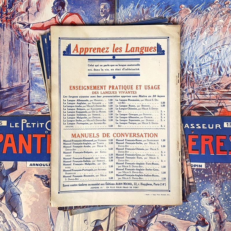 journal revue magazine le petit chasseur de panthères arnould galopin ancien vintage illustration exemplaire numéro 1928 1929