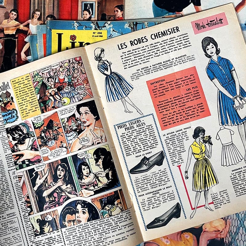 journal revue magazine line fille chic femme ancien vintage illustration exemplaire numéro 1960 1961 1962