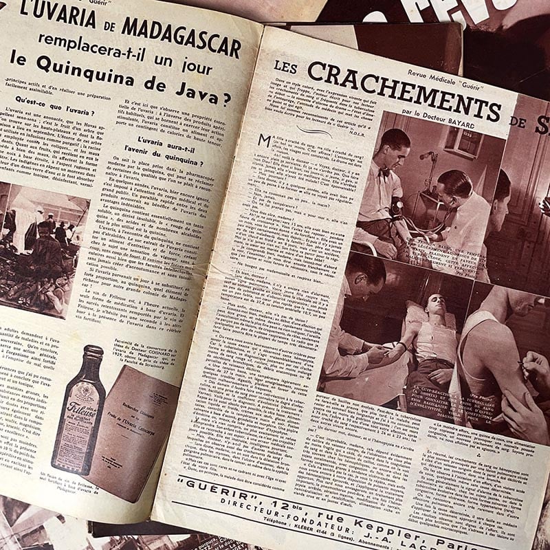journal revue magazine medicale guerir ancien vintage illustration exemplaire numéro 1935 1936 1937 1938