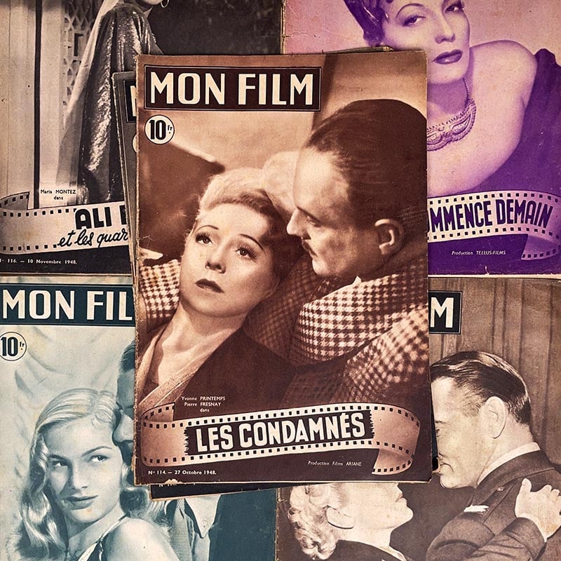 journal revue magazine mon film romain cinema ancien vintage papier illustré illustration exemplaire numéro 1948 1958