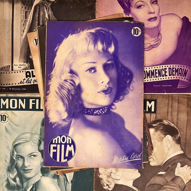 journal revue magazine mon film romain cinema ancien vintage papier illustré illustration exemplaire numéro 1948 1958