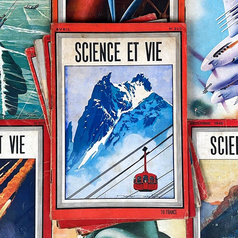 journal revue magazine science et vie scientifique ancien vintage illustration exemplaire numéro 1940 1949 années 40