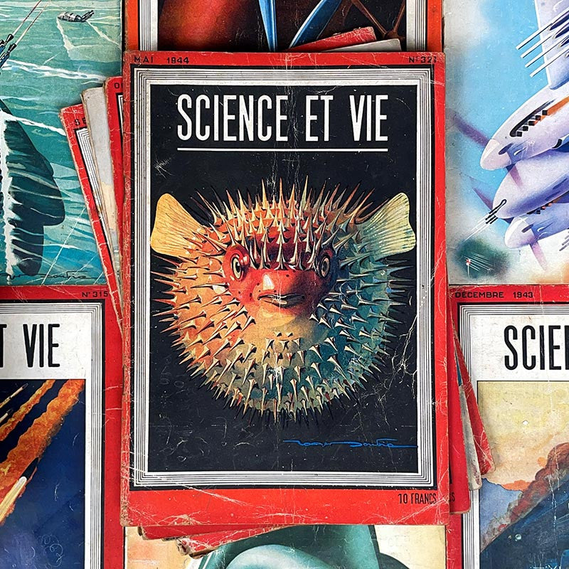 journal revue magazine science et vie scientifique ancien vintage illustration exemplaire numéro 1940 1949 années 40