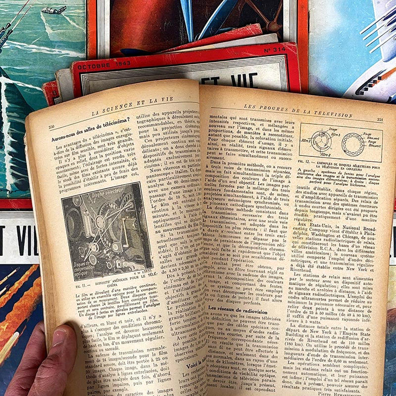 journal revue magazine science et vie scientifique ancien vintage illustration exemplaire numéro 1940 1949 années 40