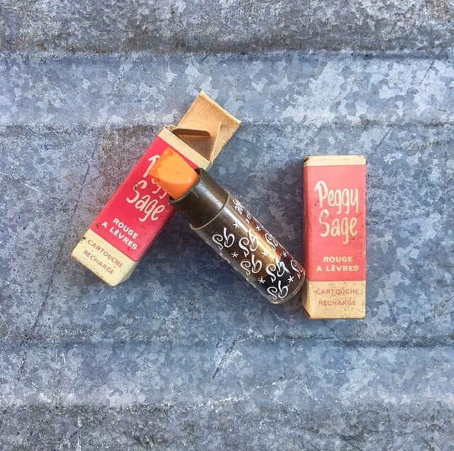 rouge a levre baton ancien vintage recharge 1970 1980 maquillage peggy sage