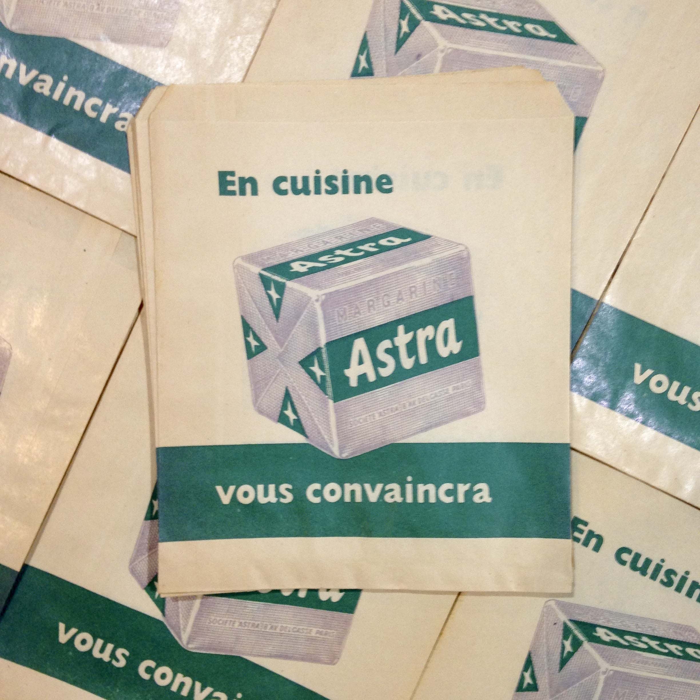sachet cuisine astra papier ancien vintage épicerie 1960