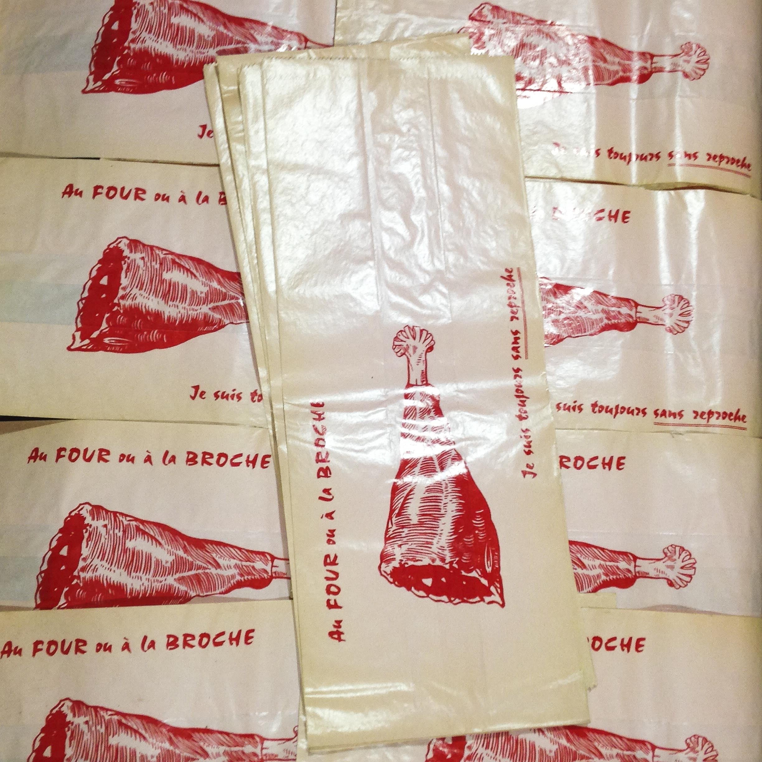 sachet boucherie viande charcuterie boucher ancien vintage 1950